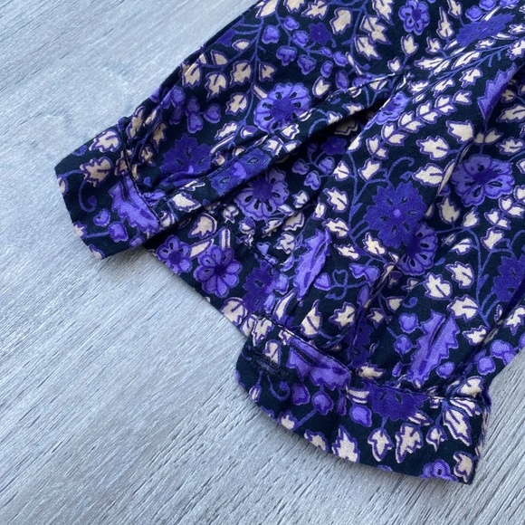 Ulla Johnson Purple Peasant Blouse Sz 6 Floral Cottagecore Boho Whimsygoth - Picture 15 of 15